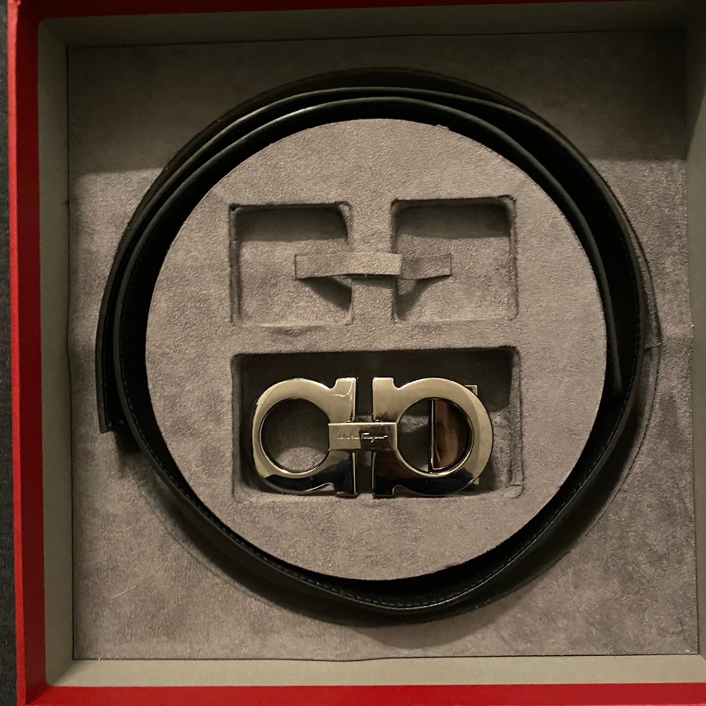 Salvatore Ferragamo Reversible and Adjustable Gancini Belt
